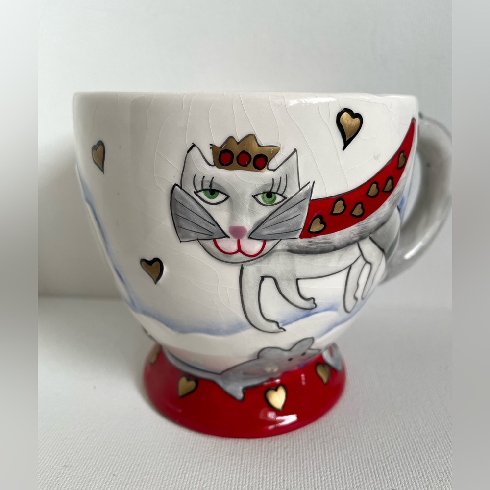 Karen Rossi Whimsical Flying Cat  Queen mug